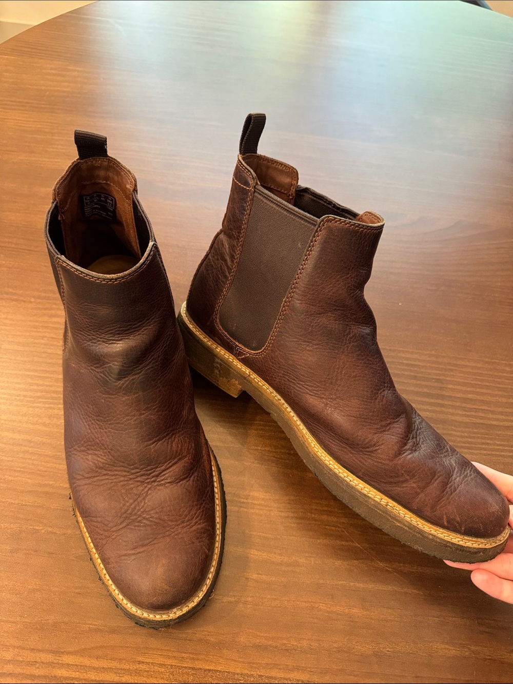 Clarks Men's Brown Leather Chelsea Boots